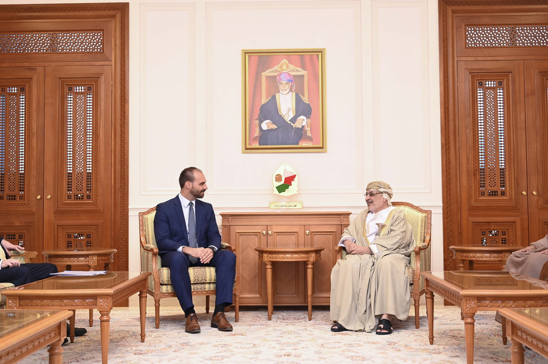Oman-Brazil relations focus of discussions at HE.Dr.Yahya bin Mahfoudh Al-Manthri and HE.Eduardo Bolsonaro meeting 